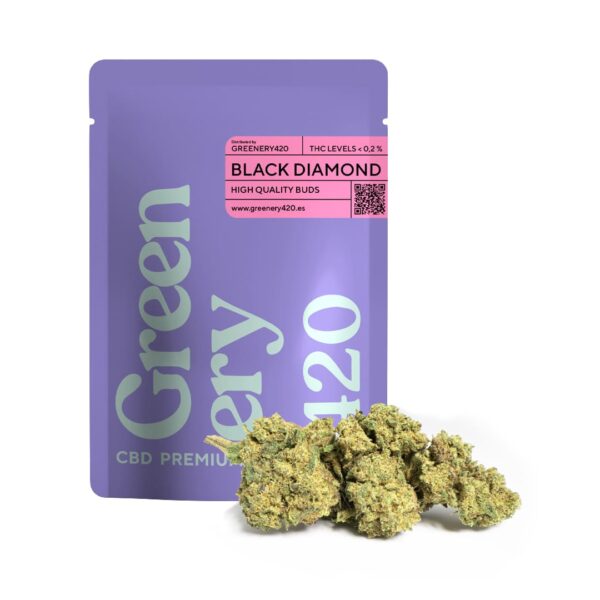 Flores de CBD Black Diamond - Cogollos cbd - Comprar online en Greenery antes Flower Farm