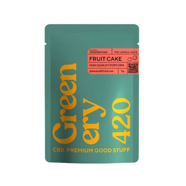 Bourgeons de pop-corn au CBD Fruitcake de Greenery