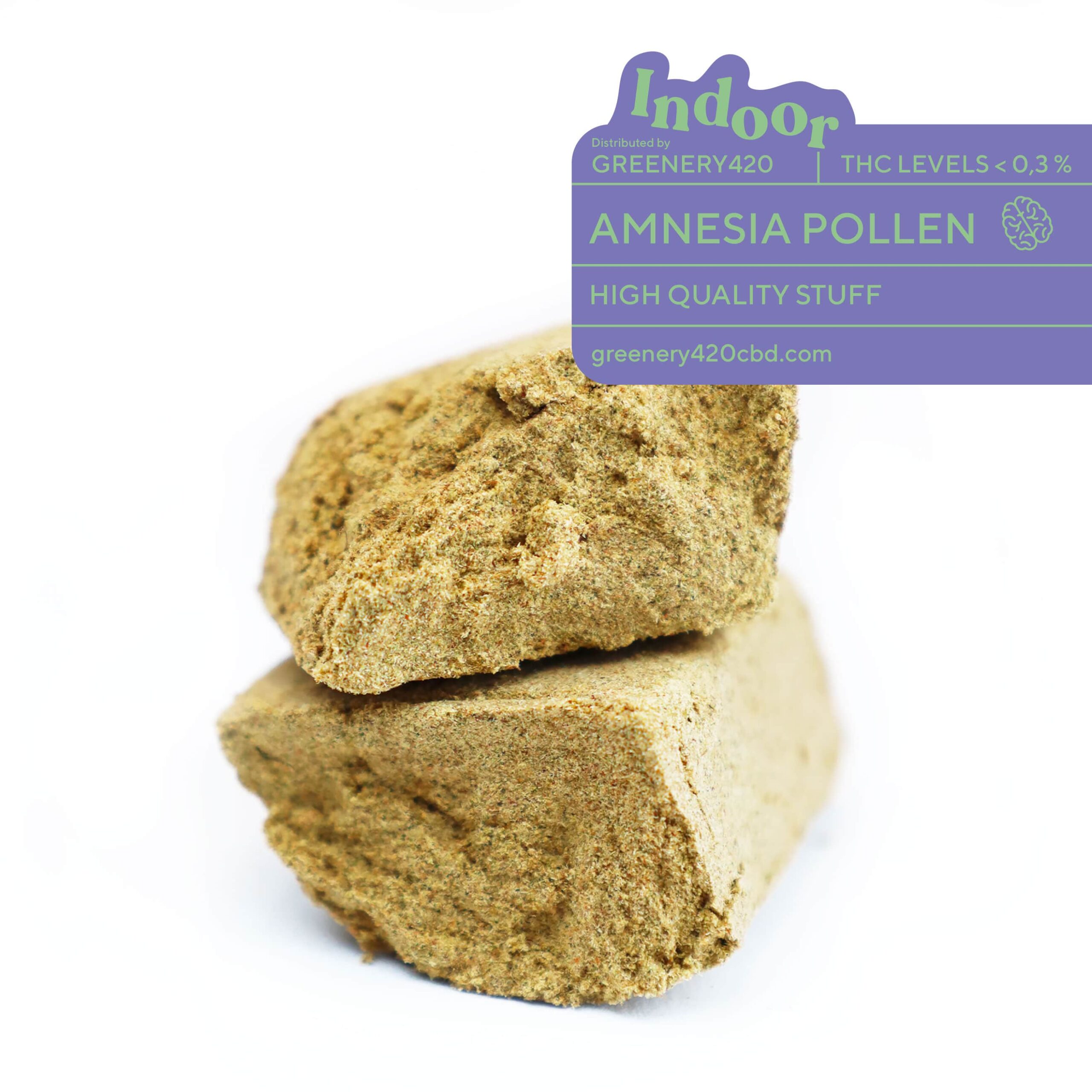 Nouveau Hash d’intérieur au CBD Amnesia Indoor de Greenery 420
