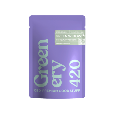 Green Widow Sac de fleurs de CBD Popcorn de haute qualité