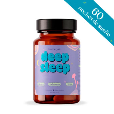 Gominola Deep Sleep con 10 mg de extracto de reishi, ingrediente natural para el sueño y la calma.