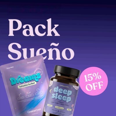 pack sueño con gummies deep sleep y infusión Dreams
