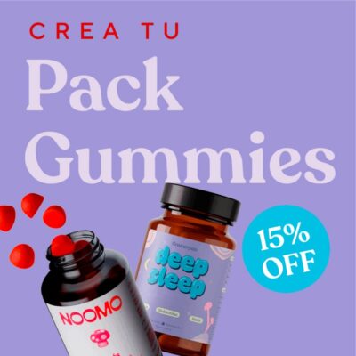 banner pack gummies greenery420 con gominolas deep sleep y noomo descuento 15 por ciento